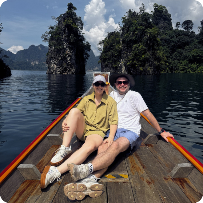 Tijn & Katrien op huwelijksreis